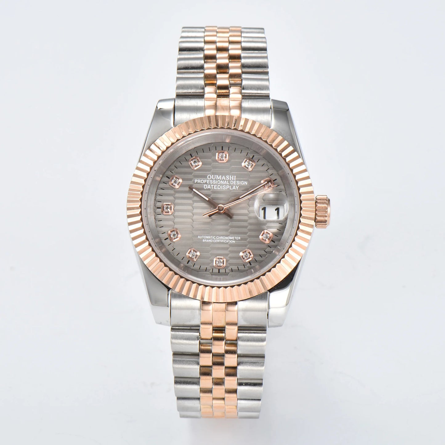 watches Men 36mm/39mm Automatic mechanical Rose Gold watch NH35 stainless steel sapphire waterproof 10Bar C3 green luminous