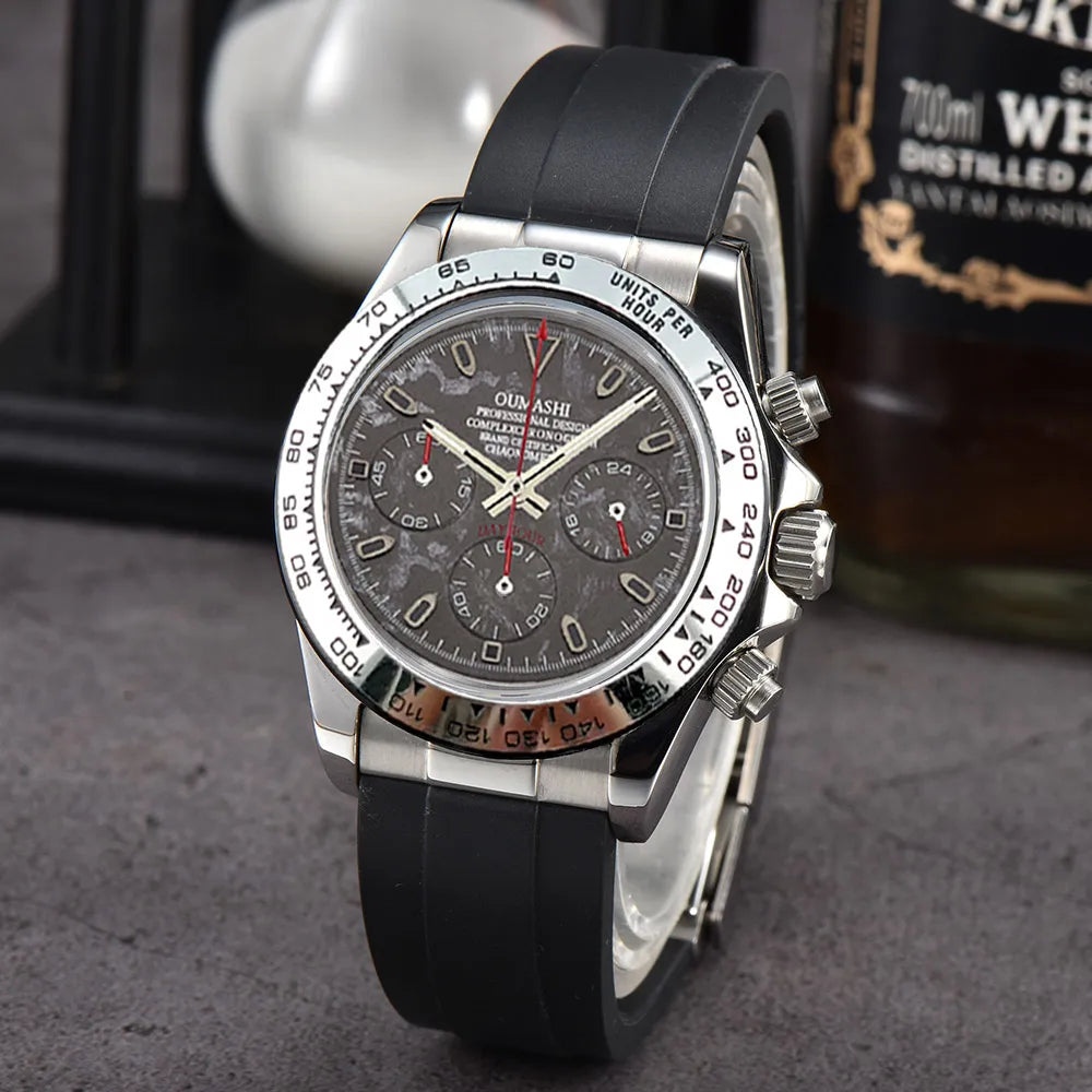 VK63 WATCH Luxury 39mm quartz Chronograph Business Watch Men's VK Series 63 Sport Sapphire Glass Ceramic bezel insert men watch