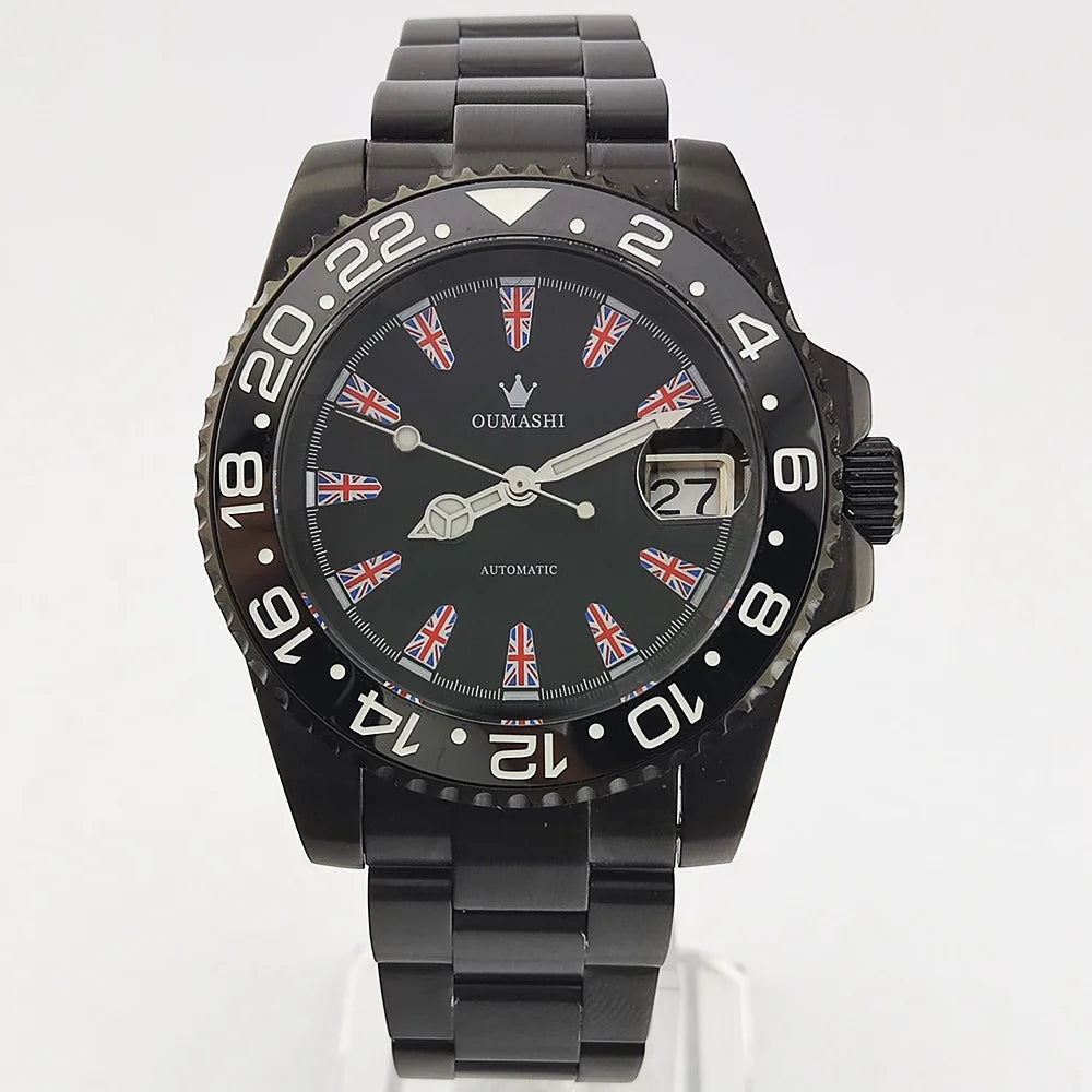 NH35 Watch 40.8mm Men's watch Super Luminous Flag Dial Stainless Steel sapphire Glass Men's luxury watch waterproof 10ATM