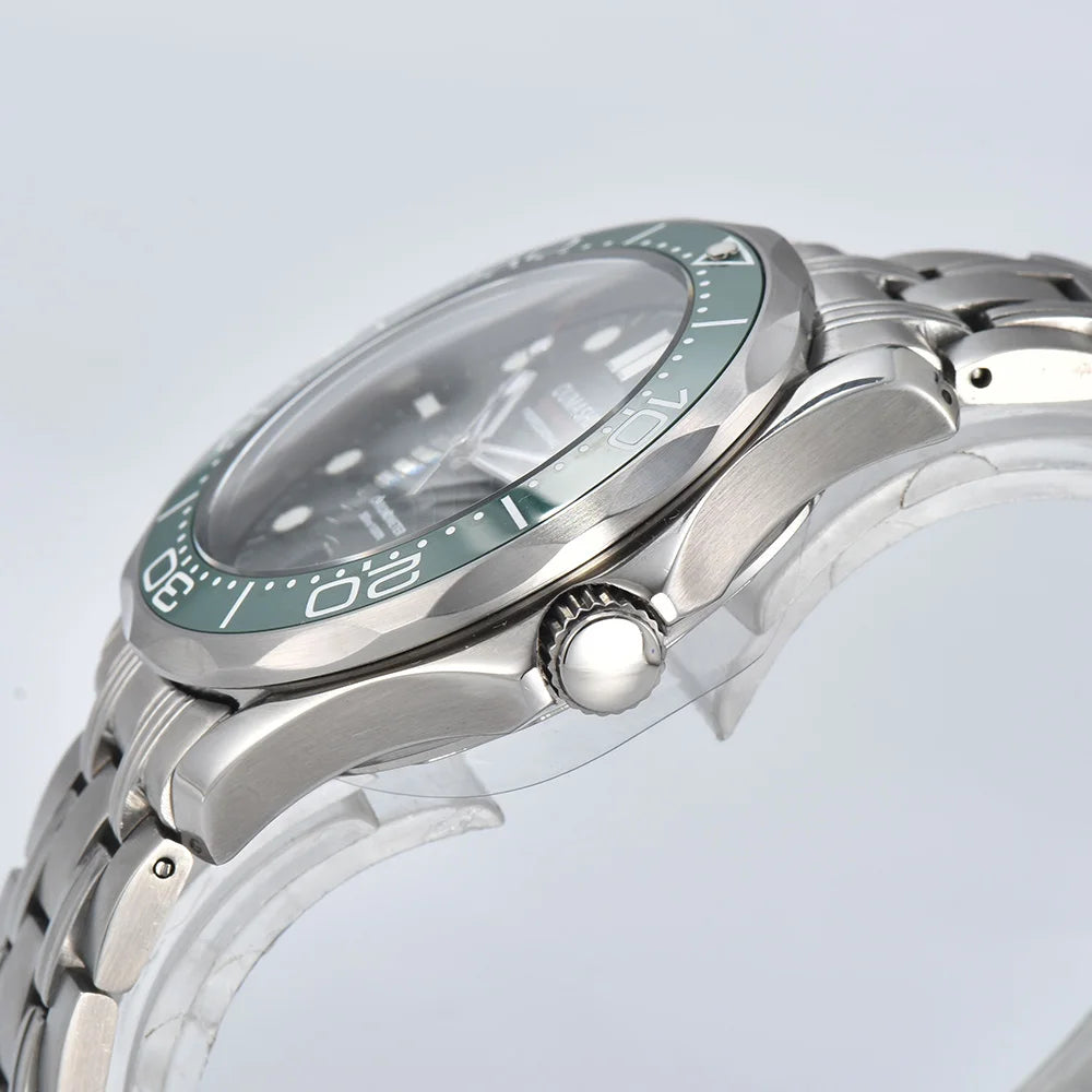 Watch man New Blue White Ceramic Bezel Men Luxury Mechanical Watch NH35 Automatic Bracelet Accessories 007 sapphire Watch