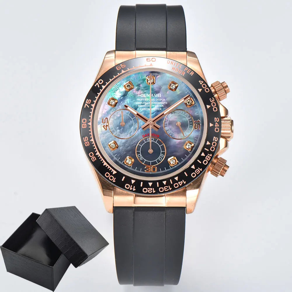 VK63 watches 39.3mm Luxury Watch Men's Chronograph New Men's watch vk63 case rose gold VK63 Men's Chronograph Waterproof 10ATM