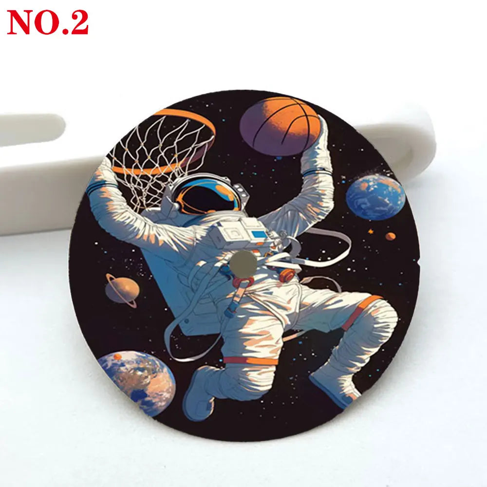 28.5mm watch dial NH35 dial astronaut custom dial color printing watch components compatible with NH35/36 movement