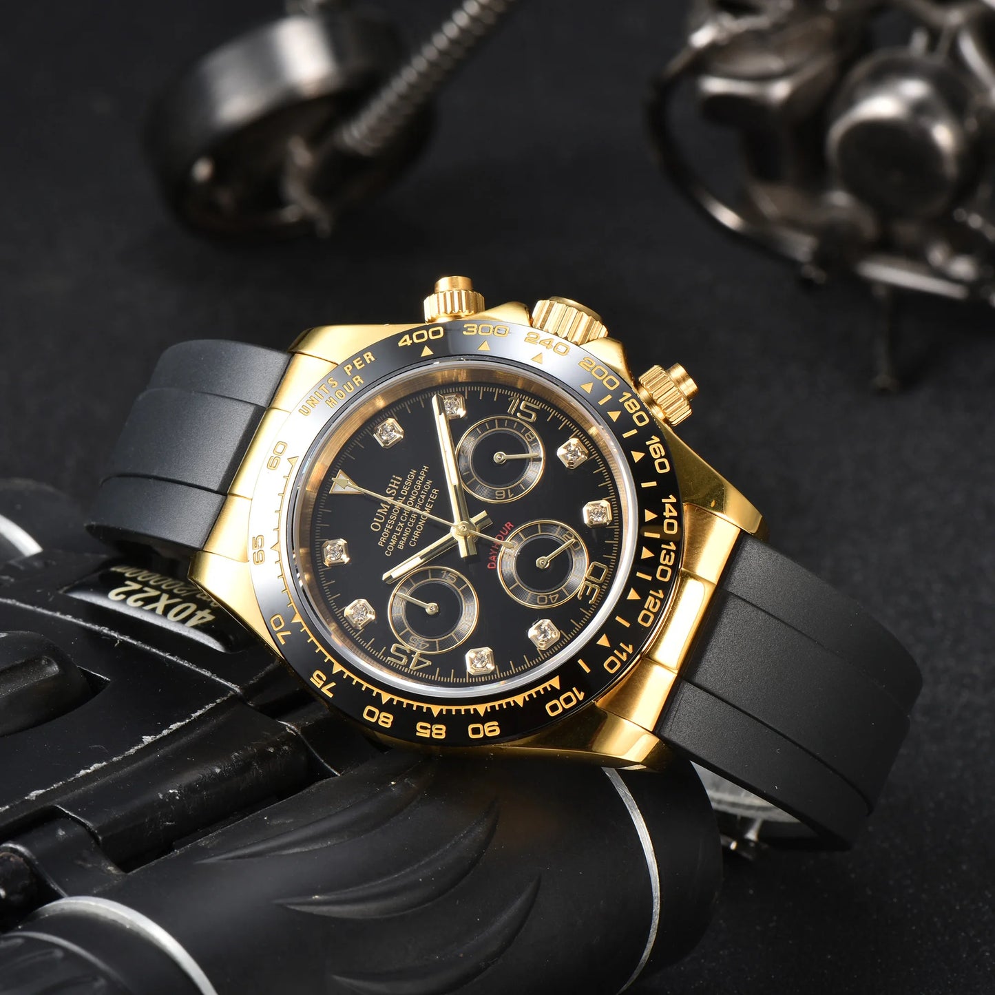 VK WATCH Luxury 39mm quartz Chronograph Business Watch Men's VK Series 63 Sport Sapphire Glass Gem dial Ceramic bezel insert