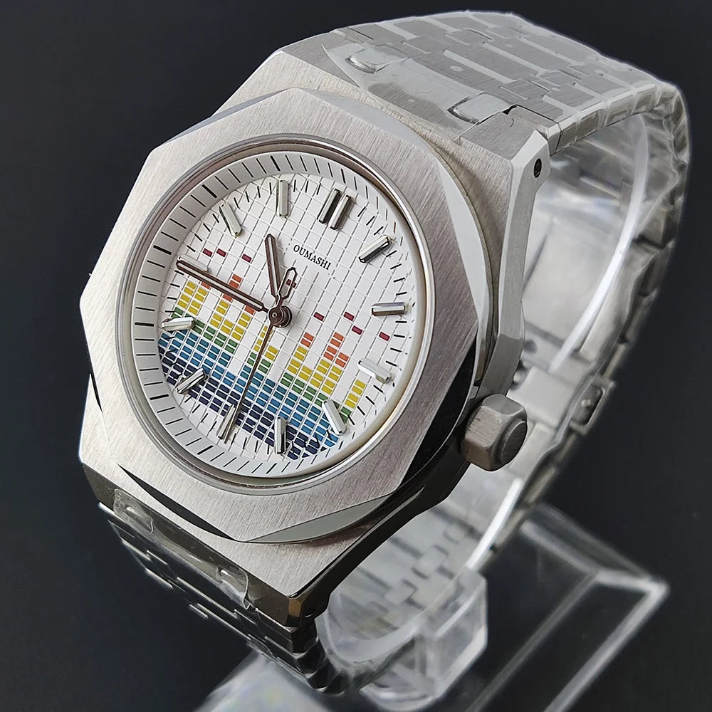 MIYOTA 8215 Men's Mechanical Automatic Watch Luxury C3 Glow-in-the Dark AR Sapphire 100m waterproof Music Festival Watch for men