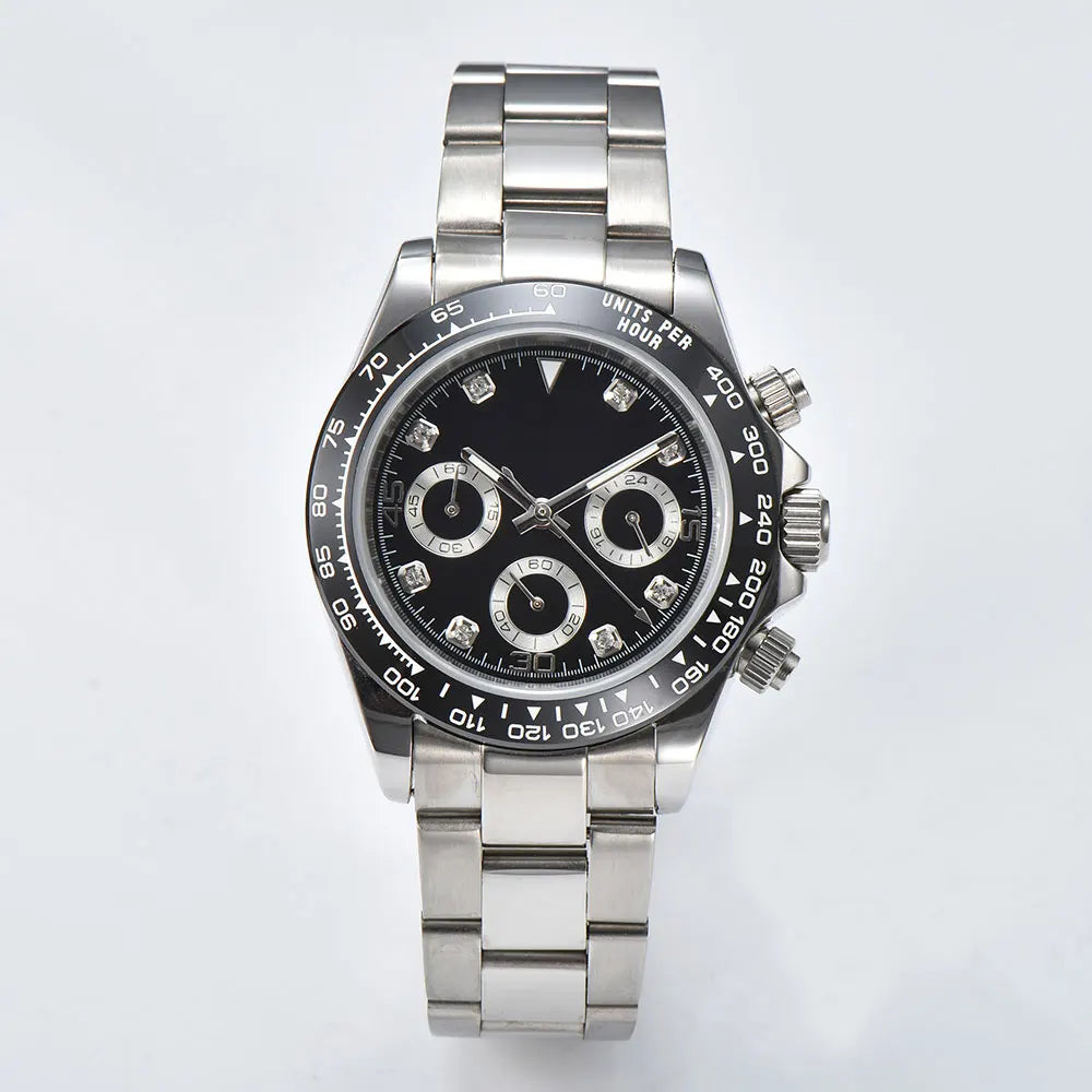 Luxury Sports Quartz Watch Sapphire Glass 316L stainless steel waterproof for men's custom watches with VK63 watch movement