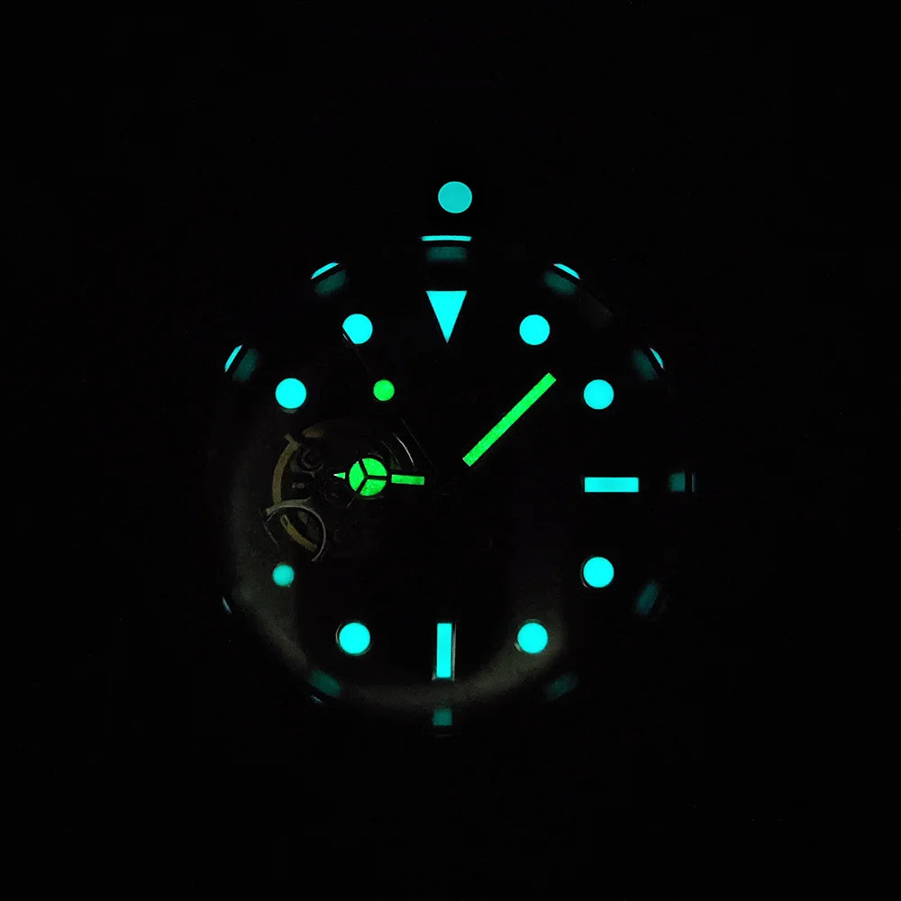 diving men watch 40.5mm NH38 automatic Men's watch Hollow dial dial sapphire glass luminous automatic watch NH38 movement