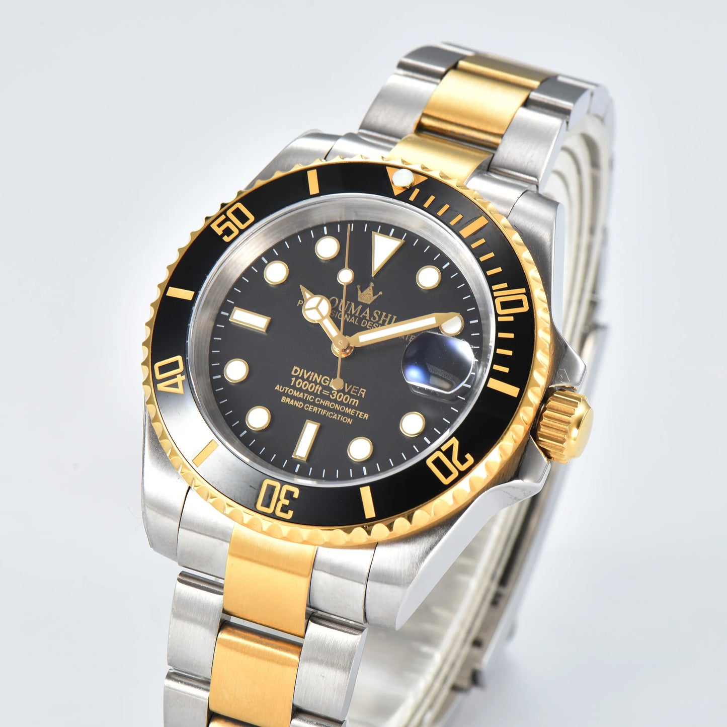OUMASHI Yacht Watch 40MM Luxury automatic mechanical watch NH35 Automatic Dating Sport Diving c3 watch for men