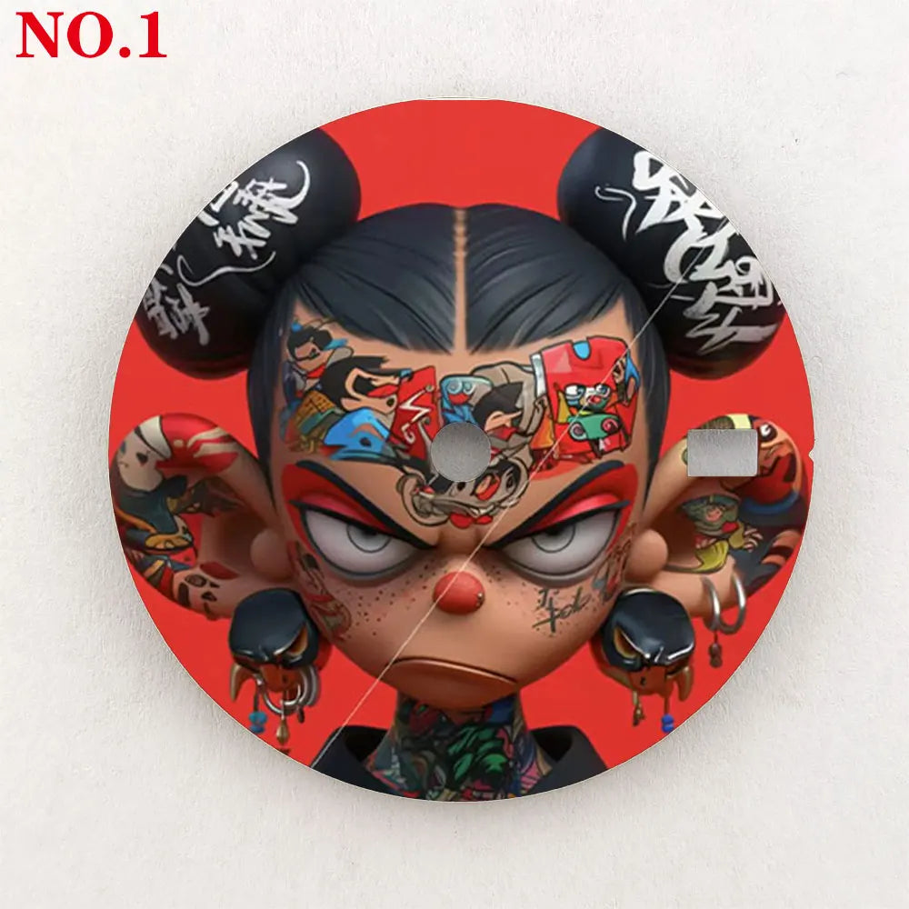 The 28.5mm dial NH35 dial creative color-printed series dial is suitable for NH35/36 movement watch accessories