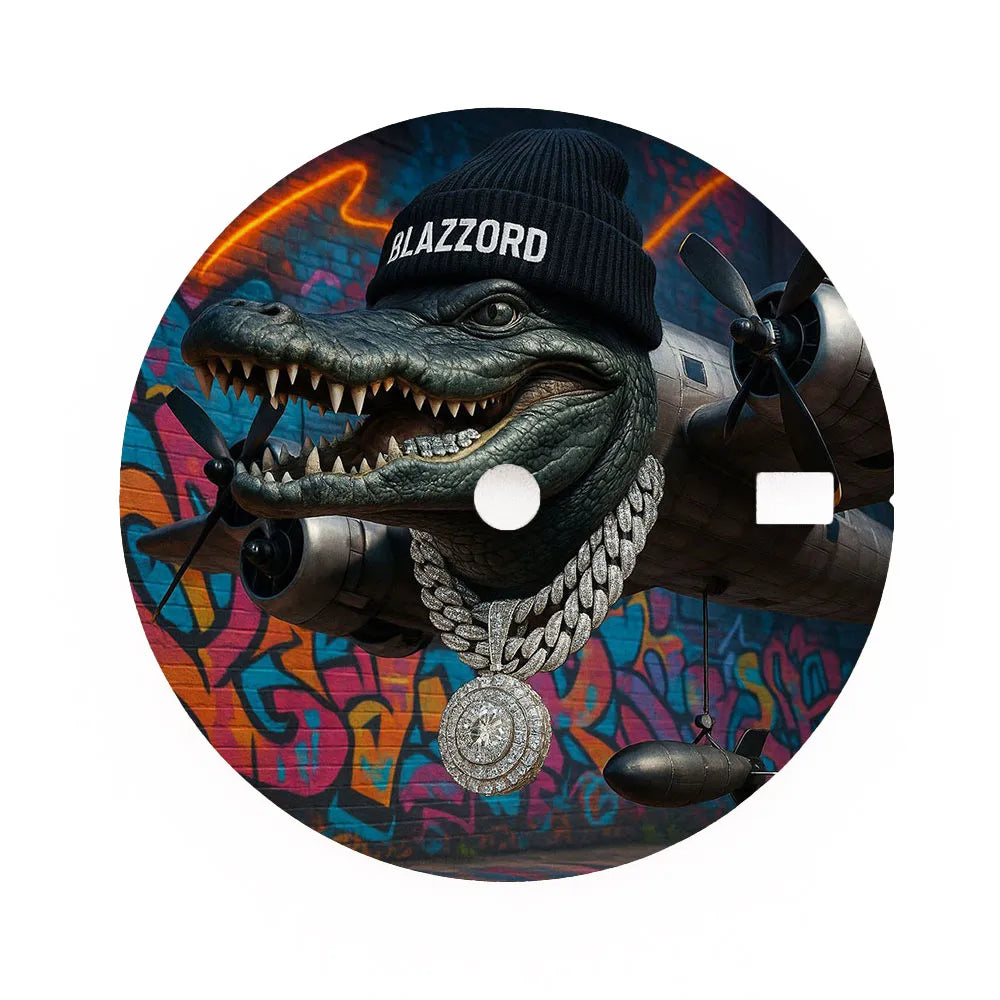 Watch Dial 28.5mm nh35 Dial Tung tung tung sahar Color Printing Custom Dial Watch Face Suitable For NH35/36 Movement Watch Parts