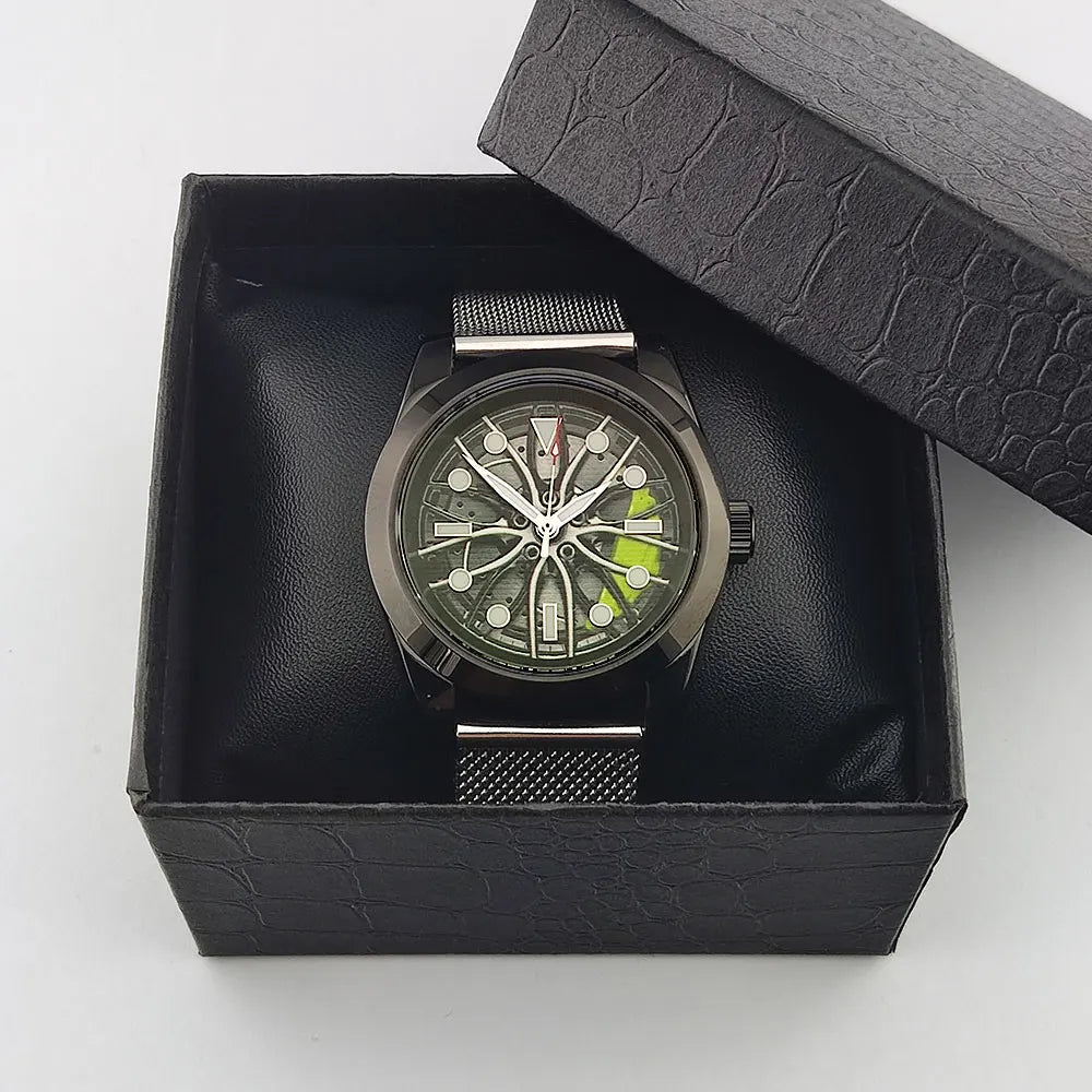NH35 WATCH Men Watches Waterproof Rotary Sport Car Rim Man Luxury Watch Fashion Stainless Steel Men's mechanical watch