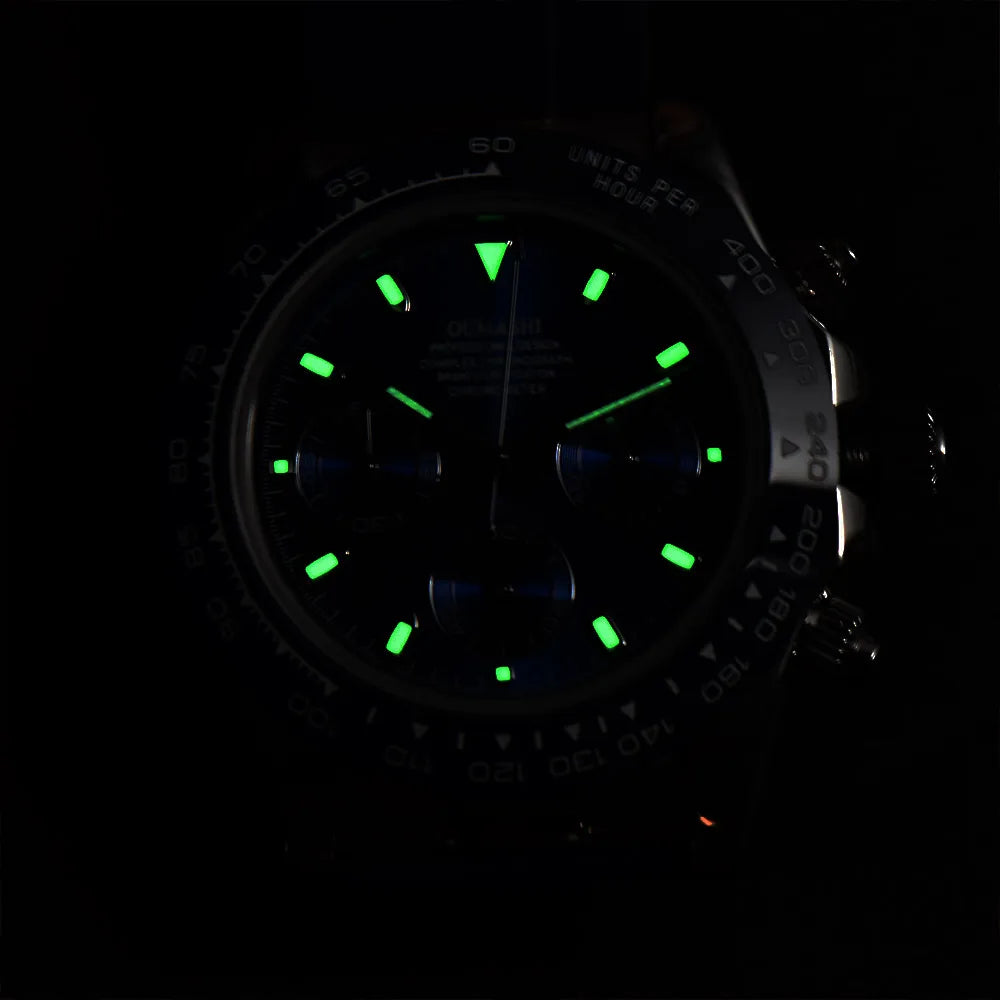 VK63 watch 39.3mm Luxury Watch Men's Chronograph Men's watch vk63 case rose gold BLUE VK63 Men's Chronograph Waterproof 10ATM