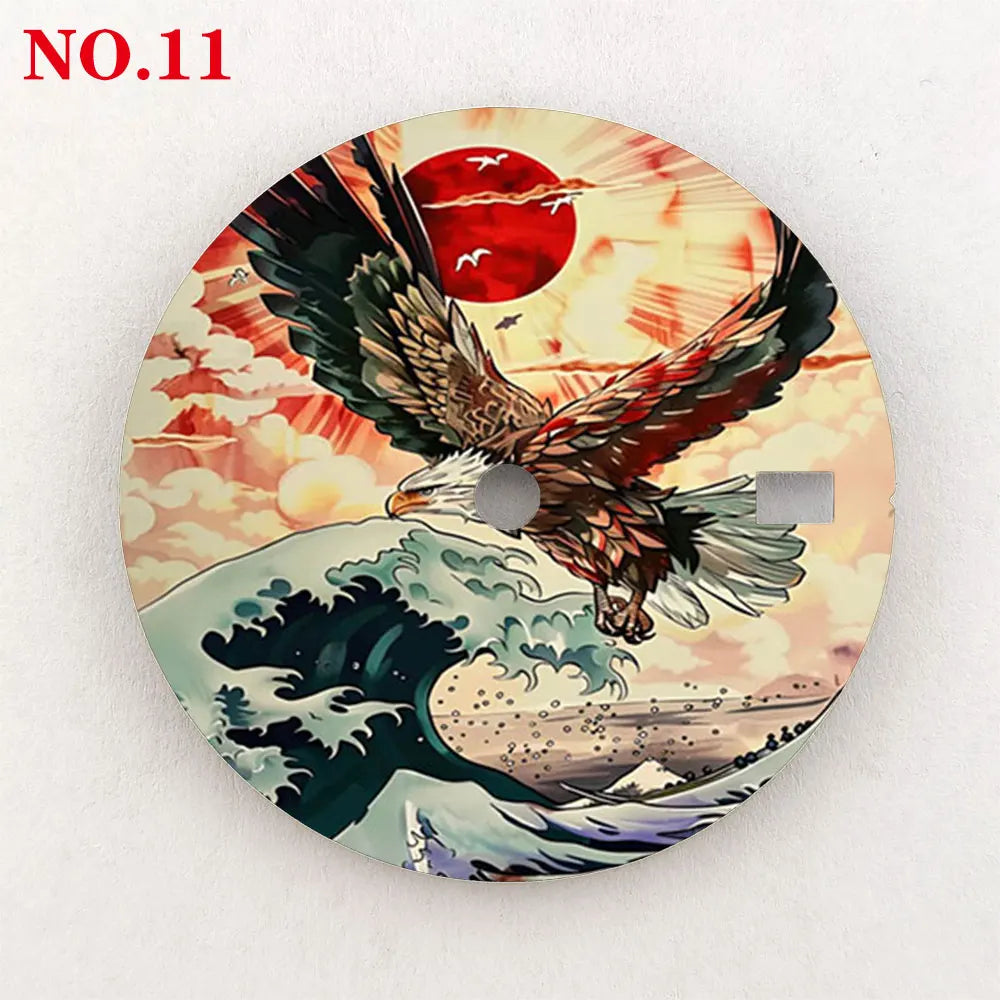 28.5mm Customized dial NH35 dial Creative color-printed series dial is suitable for NH35/36 movement watch accessories