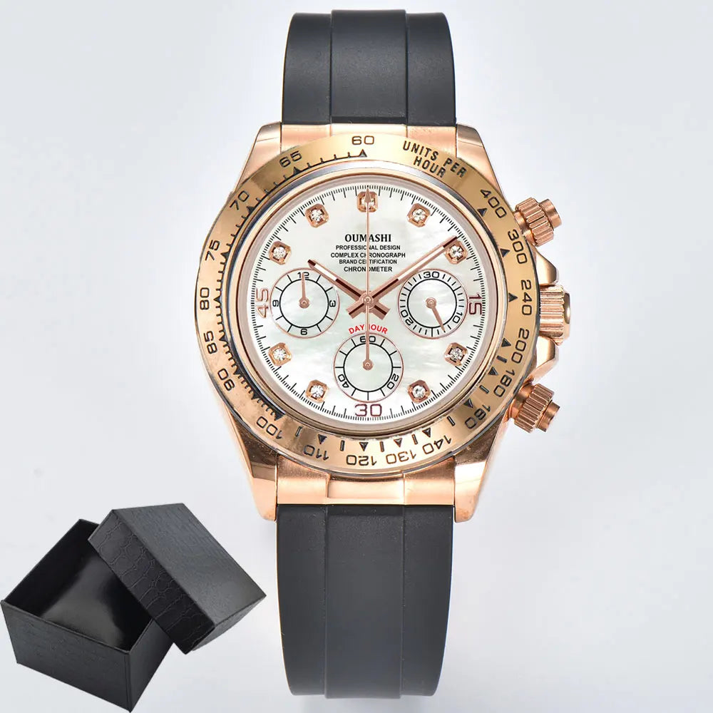 VK63 watches 39.3mm Luxury Watch Men's Chronograph New Men's watch vk63 case rose gold VK63 Men's Chronograph Waterproof 10ATM