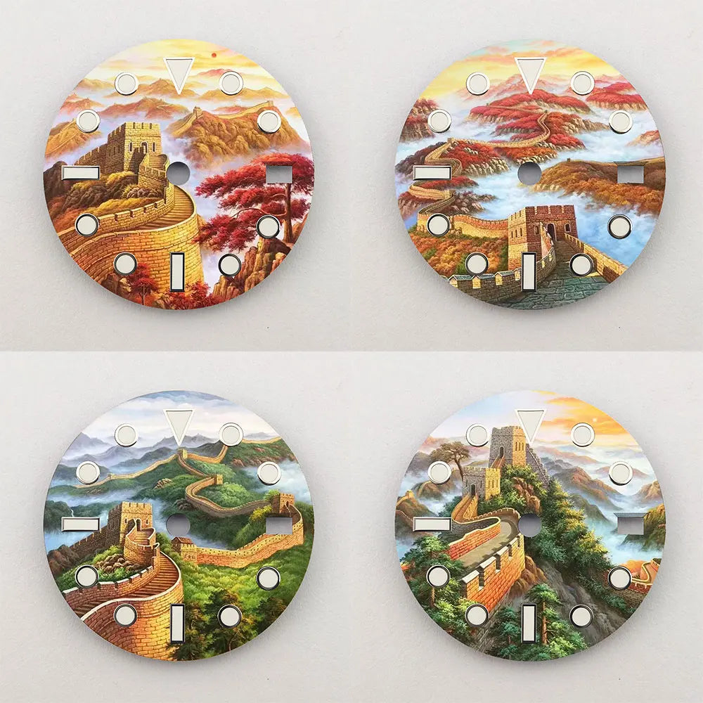 28.5mm NH35 dial from Beijing Great Wall Element Creative Color Printing Series is suitable NH35/36 movement watch accessories
