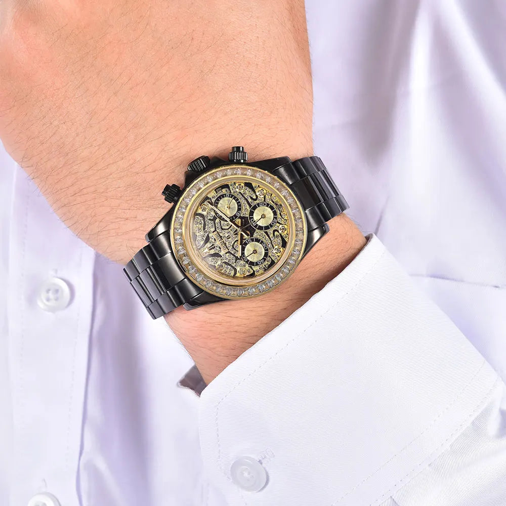 39.3mm Luxury Watches Men's Chronograph New gems watch Business Watch Men's VK63 Men's Chronograph watch VK63 Waterproof 10ATM