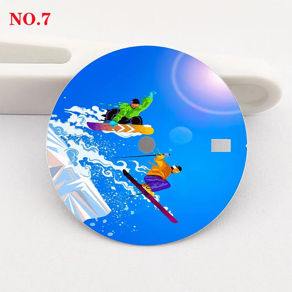 Watch dial 28.5mm NH35 dial  custom dial color printing watch components are suitable for NH35/36 movement