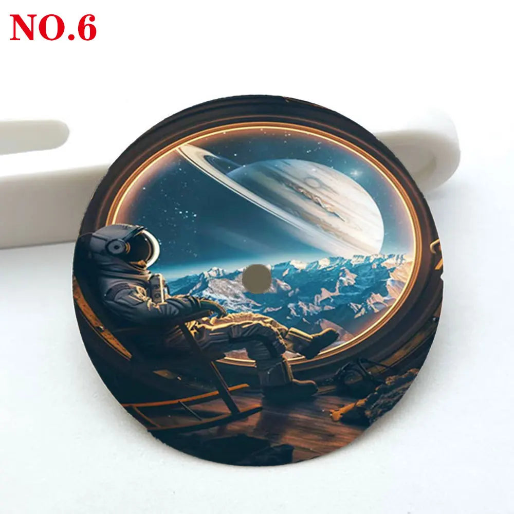 28.5mm watch dial NH35 dial astronaut custom dial color printing watch components compatible with NH35/36 movement