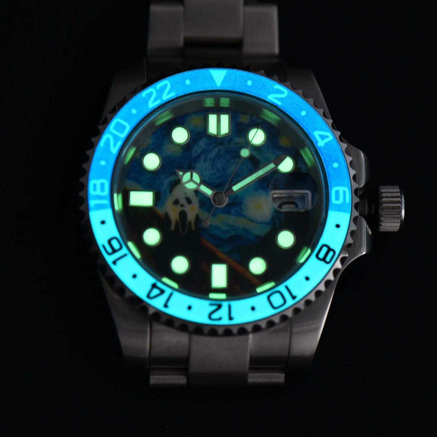 watch 40mm Diver's men NH35A automatic mechanical watch Stainless steel case sapphire glass waterproof 10atm C3 watch