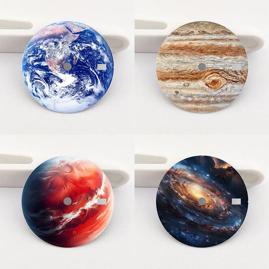 28.5mm dial NH35 dial Earth custom dial color printed watch components compatible with NH35/36 movement
