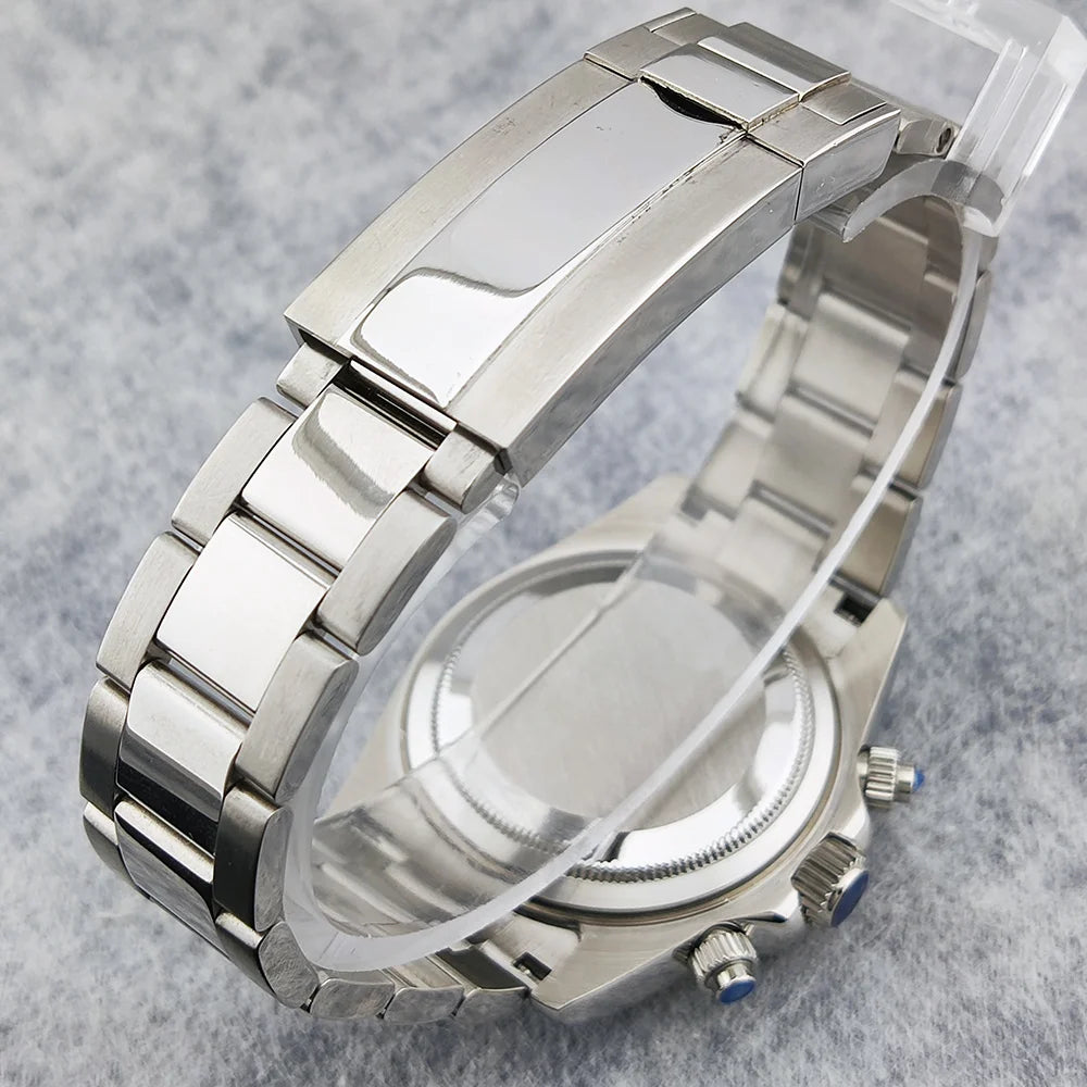 39.3mm Luxury men's Watch VK63 Dial Gemstone Men's Brand Chronograph VK63 sapphire glass Tiger diamond dial