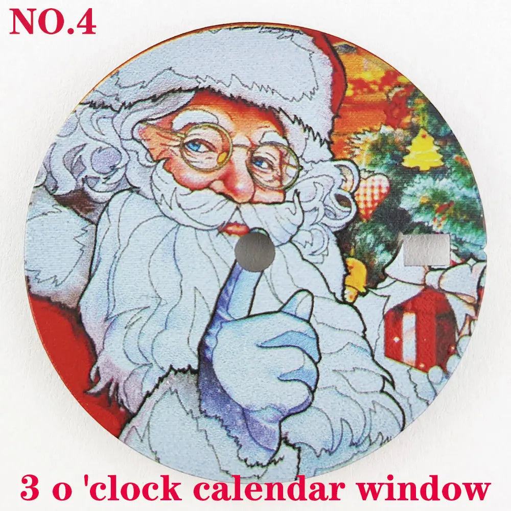 NH35 dial 28.5mm Christmas Creative watch dial men's watch accessory NH35 dial 4R for NH series movement