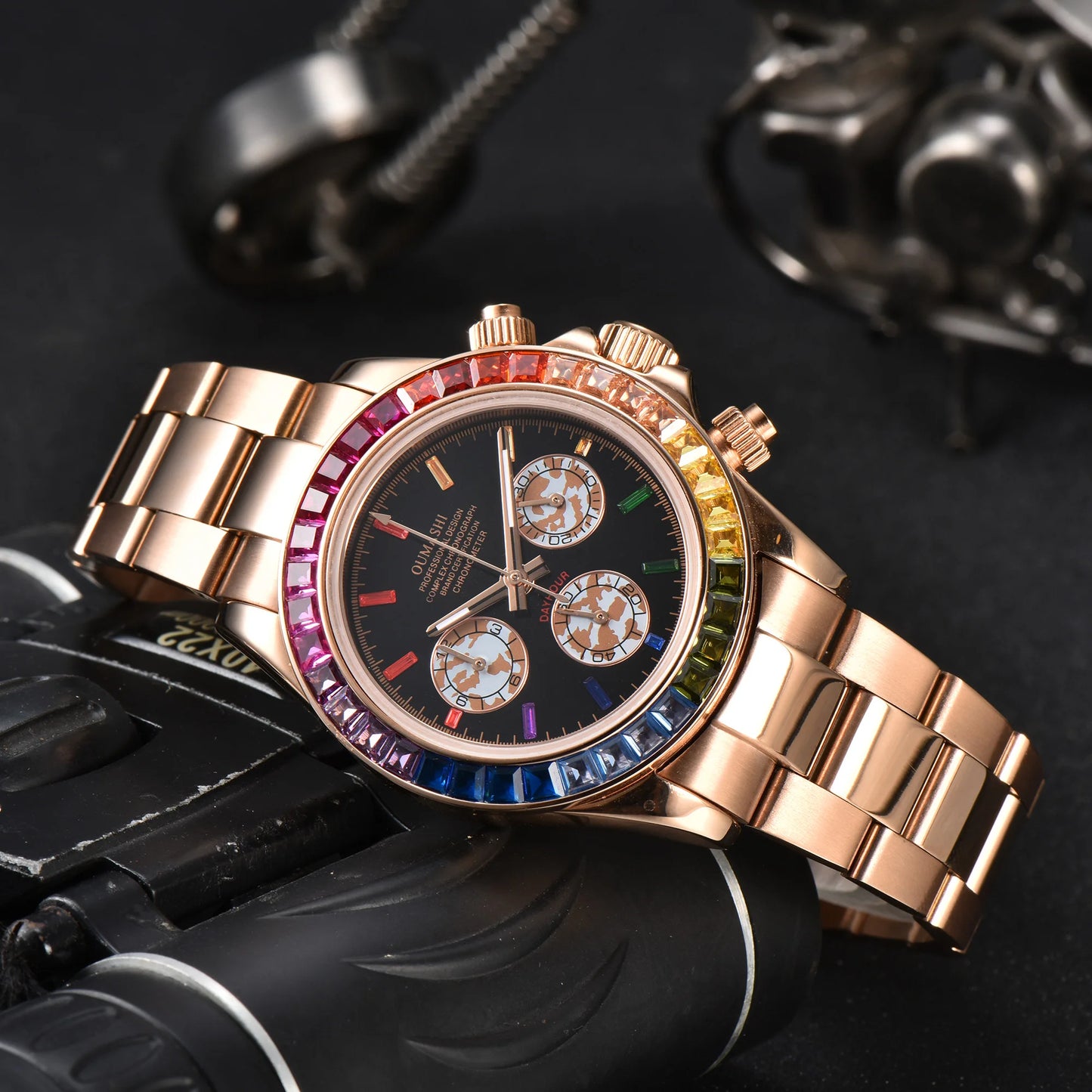 Men's VK63 Chronograph Watch Sapphire glass stainless steel waterproof case Luminous solid case Men's sports watch