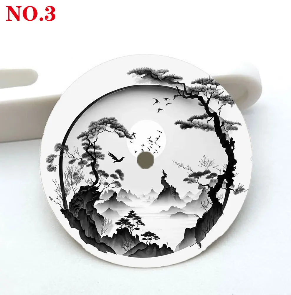 Watch dial 28.5mm NH35 dial  ink-wash painting dial color printing personalized dial suitable for NH35/36 movement