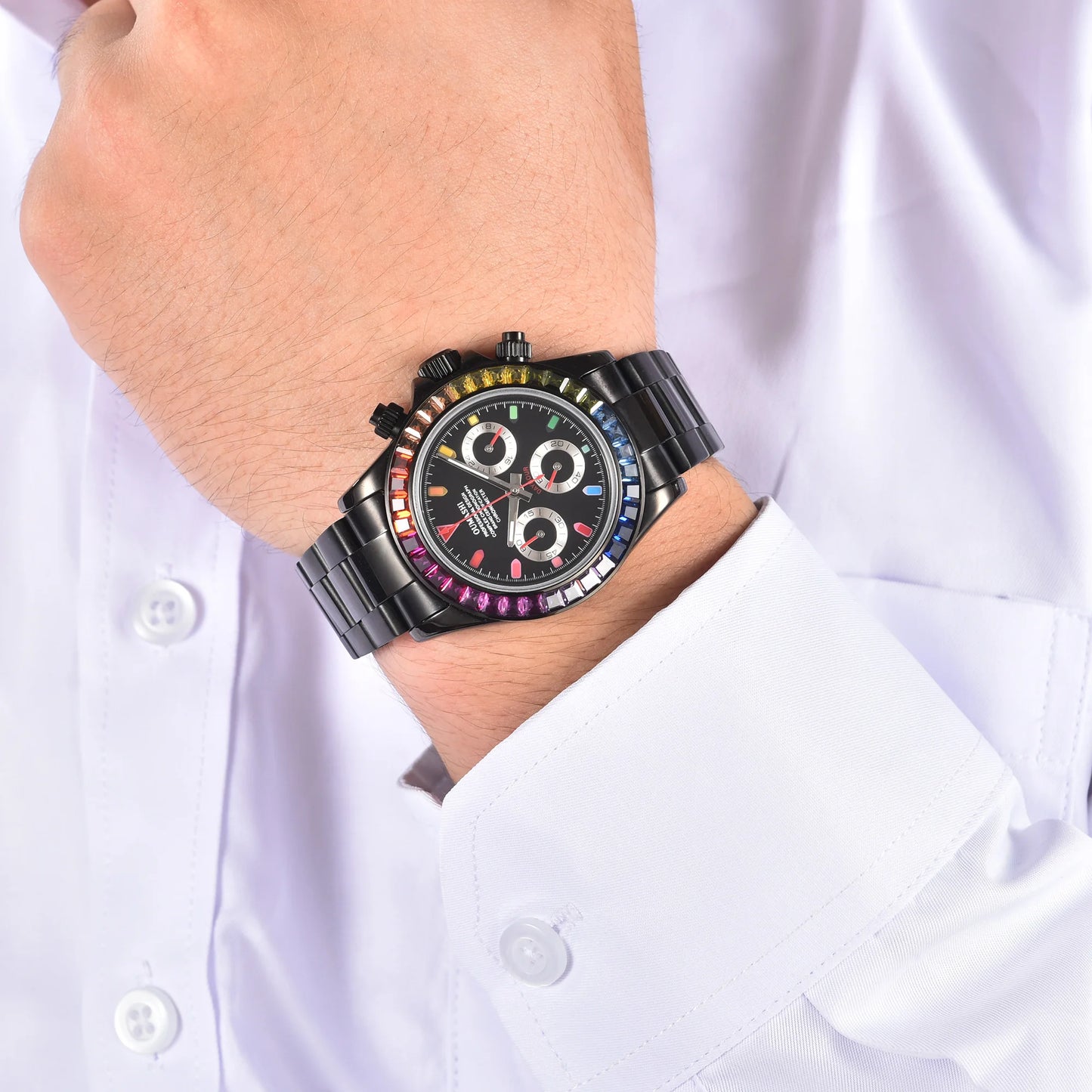 Men's VK63 Chronograph Watch Sapphire glass stainless steel waterproof case Luminous solid case Men's sports watch