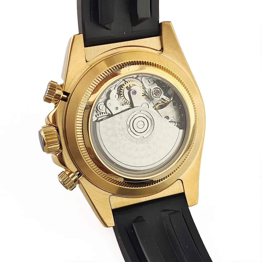 Luxury men's watch gold Chronograph Equation Racing Men Automatic Mechanical Watch Waterproof 10ATM Sapphire 4801 4130 Movement