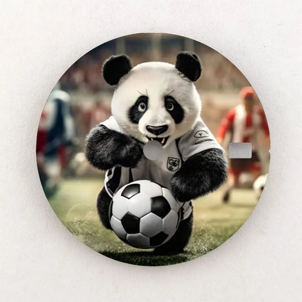 Watch dial 28.5mm NH35 dial custom-made Panda Warrior dial, color printing, watch components are suitable for NH35/36 movement