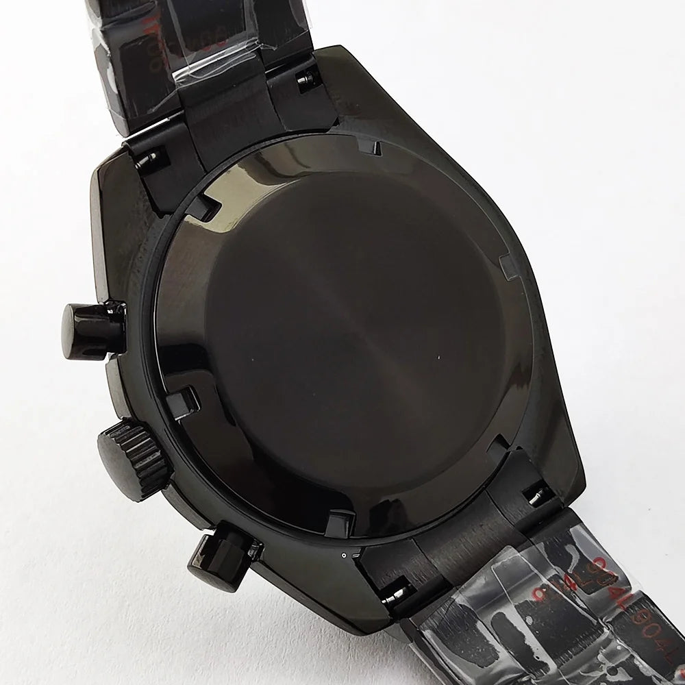 41mm Casual Vk63 Movement Watch Men's waterproof black case OUMASHI Chronograph Calendar Luminous Watch