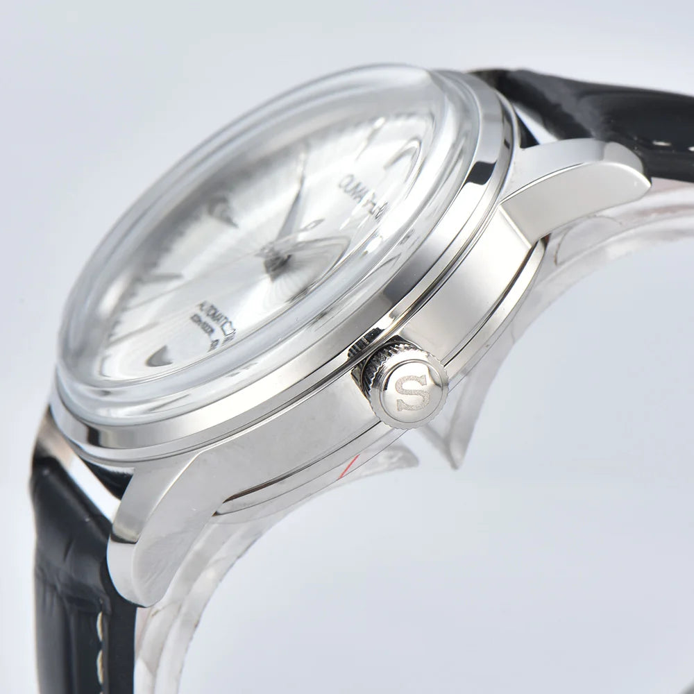 Cocktail watch 40.5mm watch Gemstone Series NH35 Automatic mechanical Men's Watch 10ATM Mineral glass waterproof leather strap