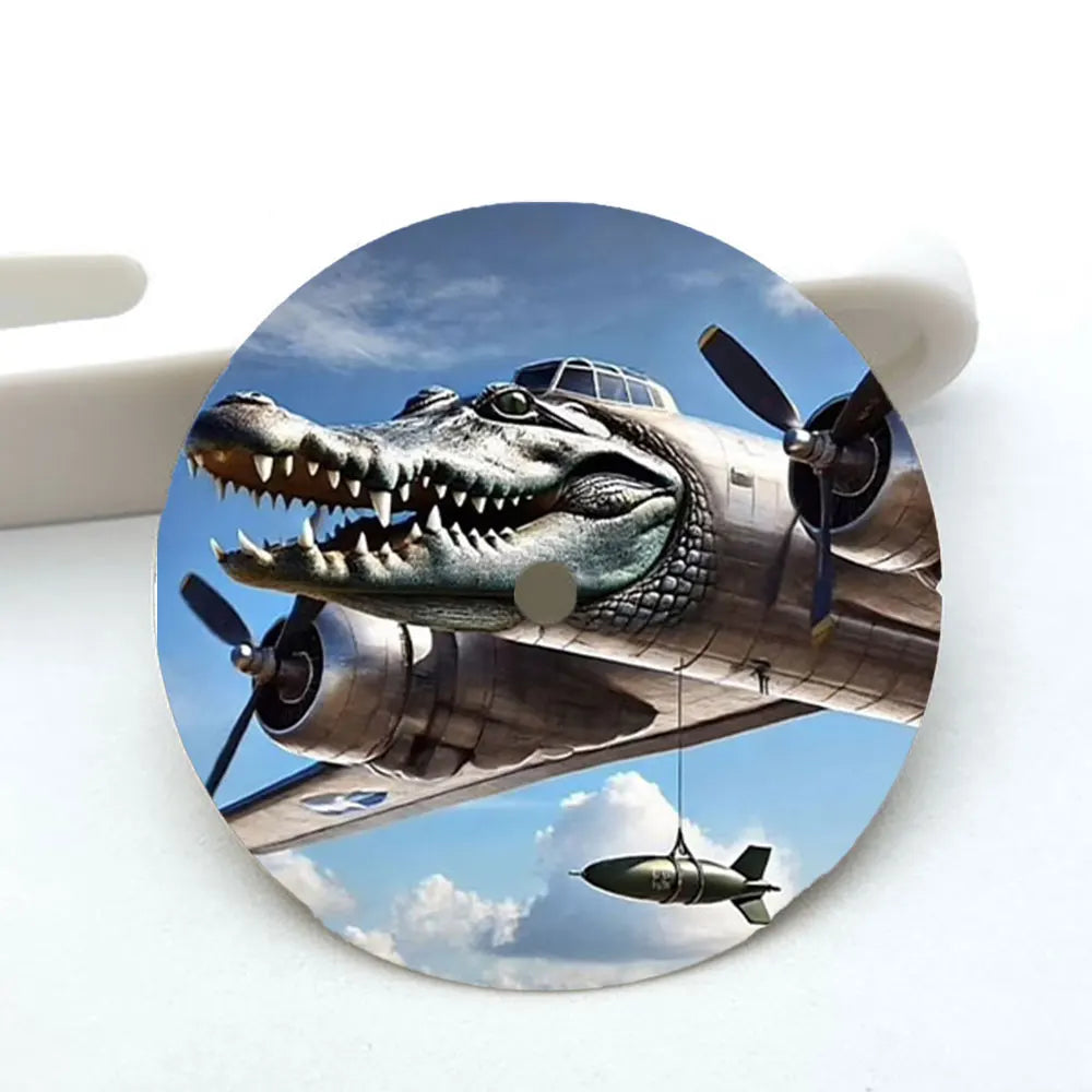 Watch Dial 28.5mm nh35 Dial Tung tung tung sahar Color Printing Custom Dial Watch Face Suitable For NH35/36 Movement Watch Parts