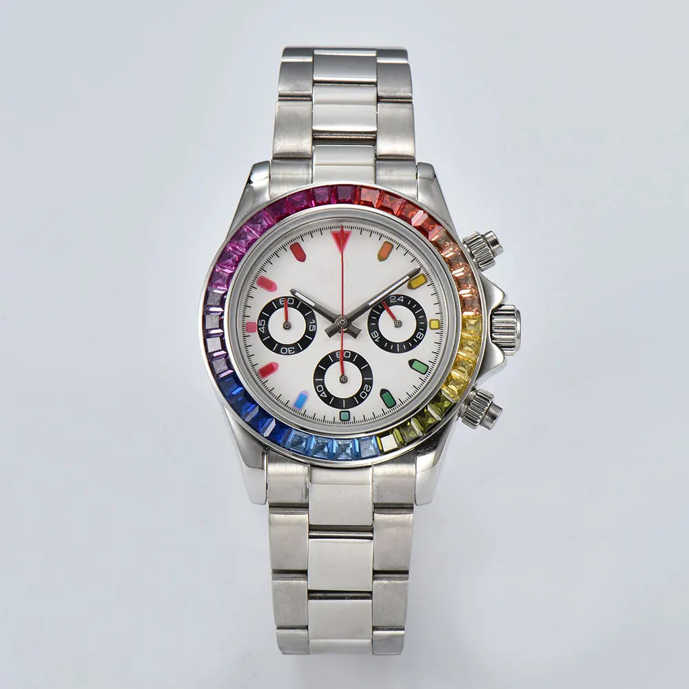 Men's VK63 Chronograph Watch Sapphire glass stainless steel waterproof case Luminous solid case Men's sports watch