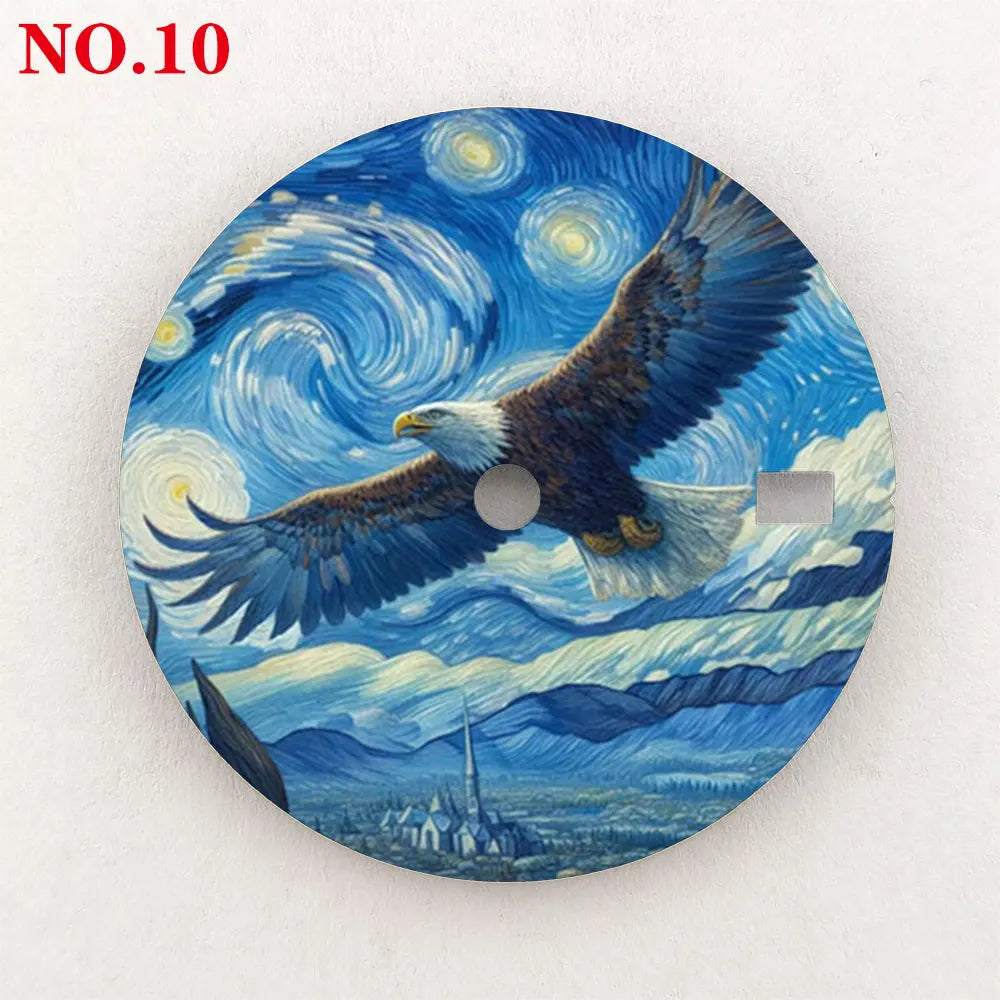 28.5mm Customized dial NH35 dial Creative color-printed series dial is suitable for NH35/36 movement watch accessories