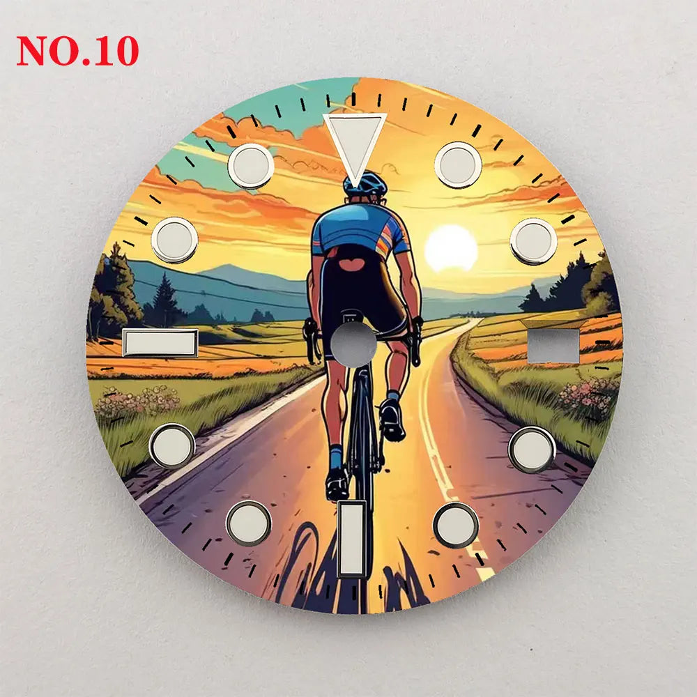 Watch dial 28.5mm NH35 dial  custom dial color printing watch components are suitable for NH35/36 movement