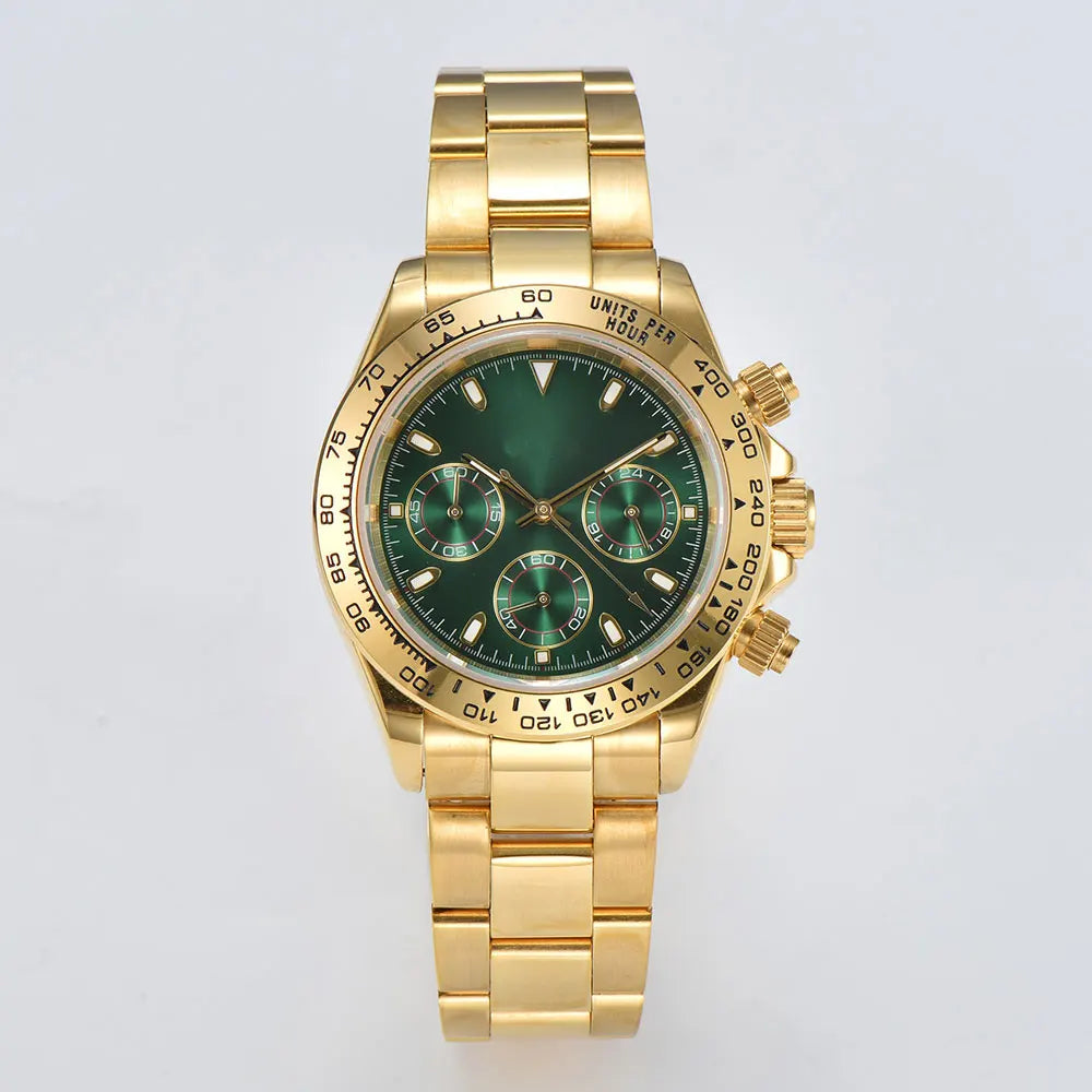 39.3mm Luxury Watch Men's Chronograph New Men's watch Business Watch Men's VK63 Men's Chronograph watch VK63 Waterproof 10ATM