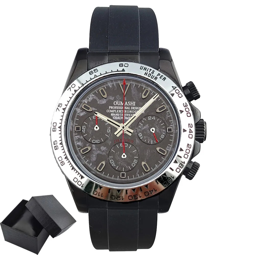 VK63 WATCH Luxury 39mm quartz Chronograph Business Watch Men's VK Series 63 Sport Sapphire Glass Ceramic bezel insert men watch