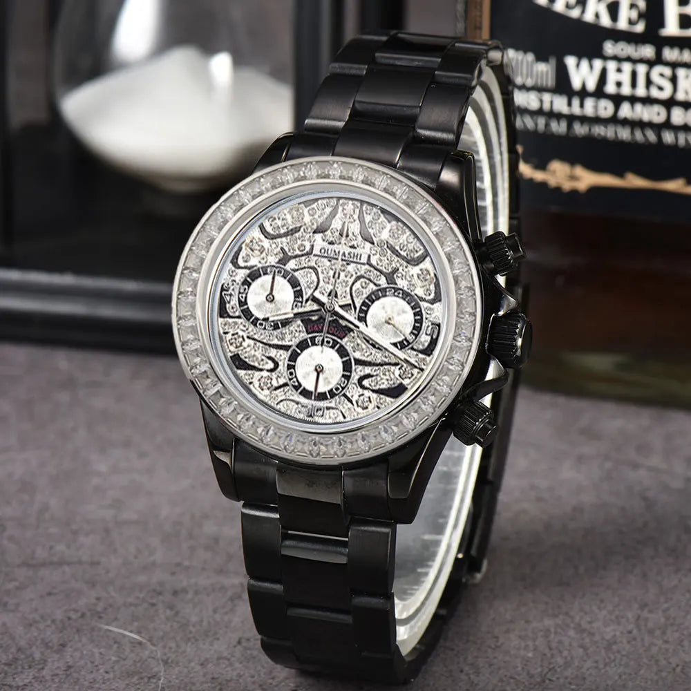 39.3mm Luxury Watches Men's Chronograph New gems watch Business Watch Men's VK63 Men's Chronograph watch VK63 Waterproof 10ATM