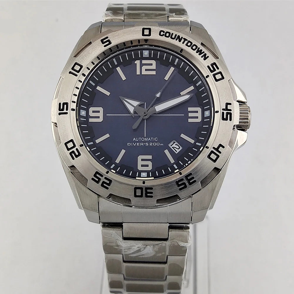 44mm Watch NH35 Sapphire glass luminous diving 200 meters dial 316L stainless steel automatic mechanical watch NH35 movement