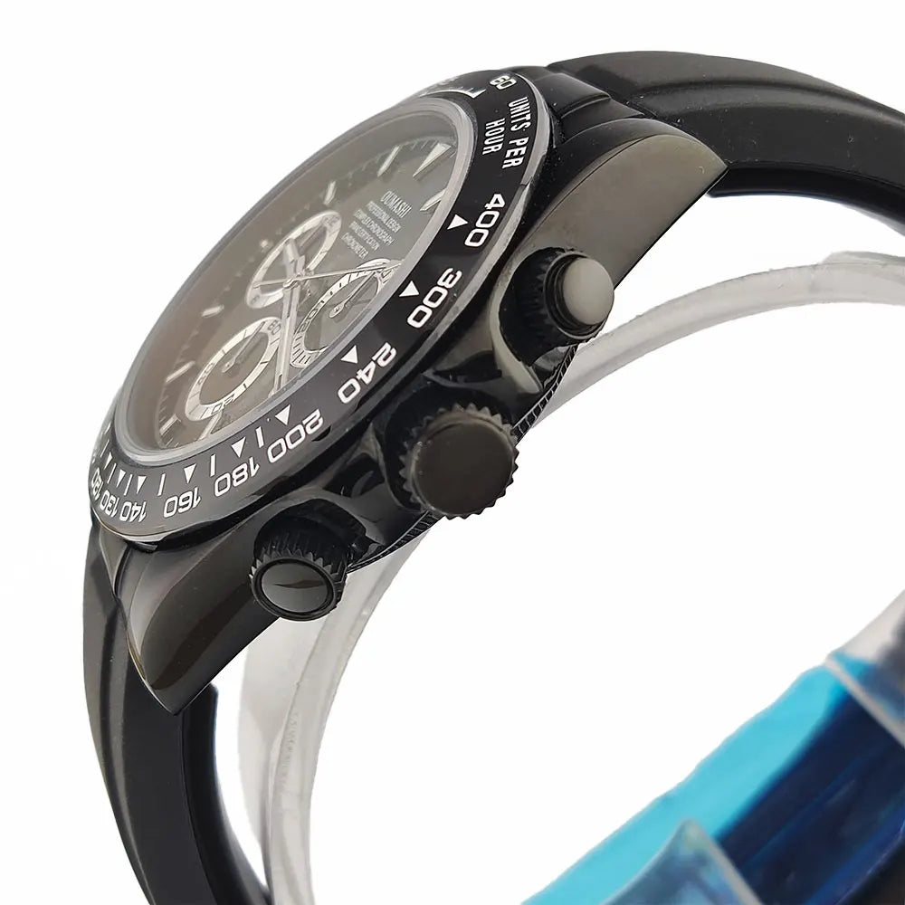 Luxury Multifunction Wristwatch black 4130 watch Men's automatic mechanical Watches for Men Chronograph Watch Sapphire Luminous