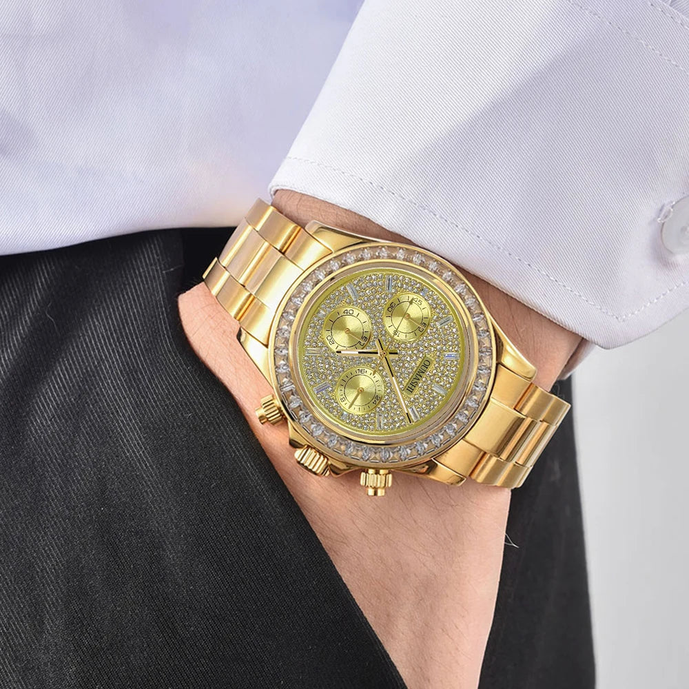 customized VK63 Watch Chronograph Sapphire glass stainless steel waterproof case gemstone case Men sports watch VK63 Watch dial