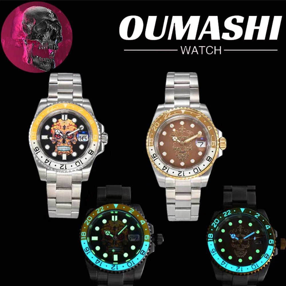 watch 40mm Diver's men NH35A automatic mechanical watch Stainless steel case sapphire glass waterproof 10atm C3 watch