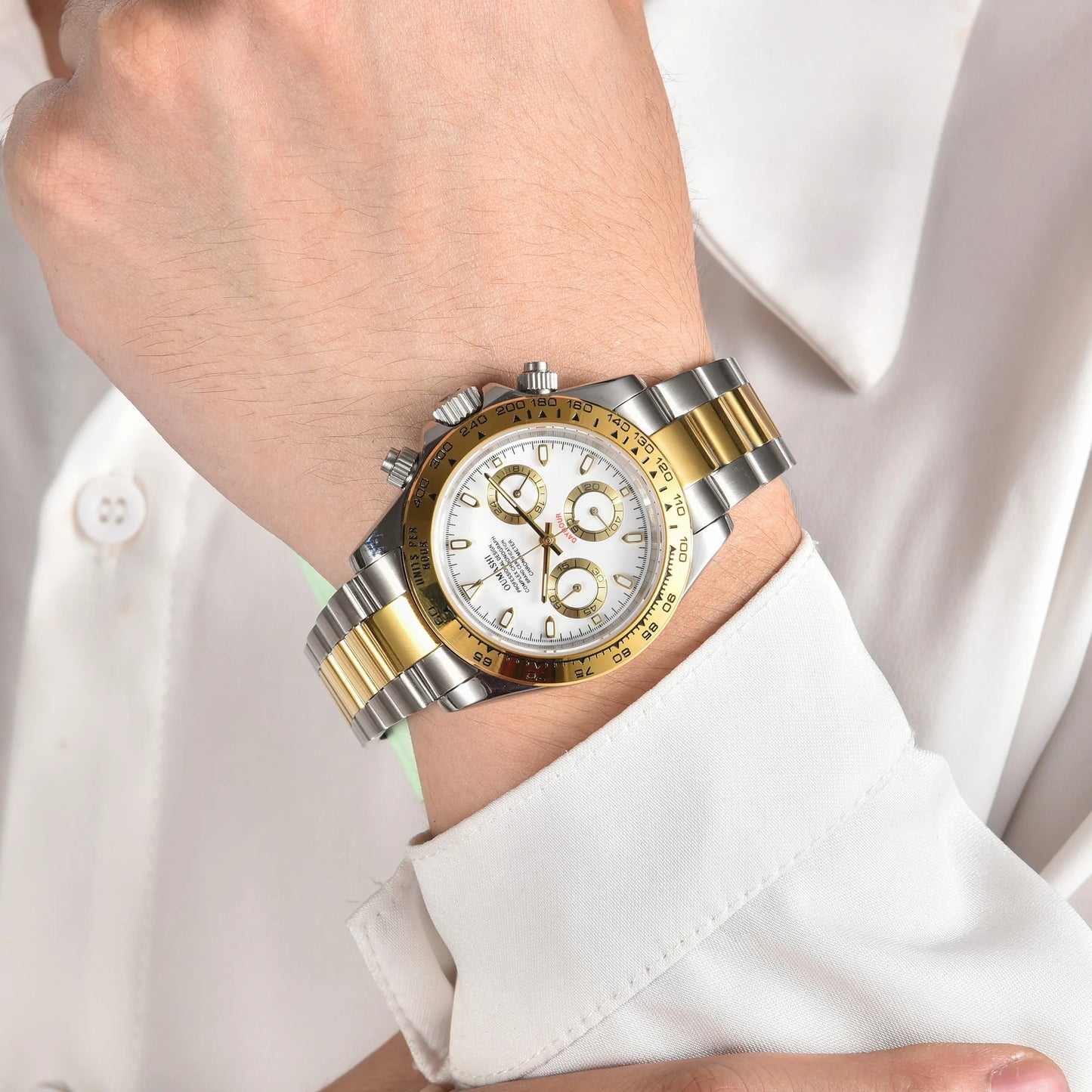 Luxury man 39.3mm quartz Chronograph Business Watch Men's VK Series 63 Sport Sapphire Glass Panda Dial Ceramic Bezel VK63 Watch