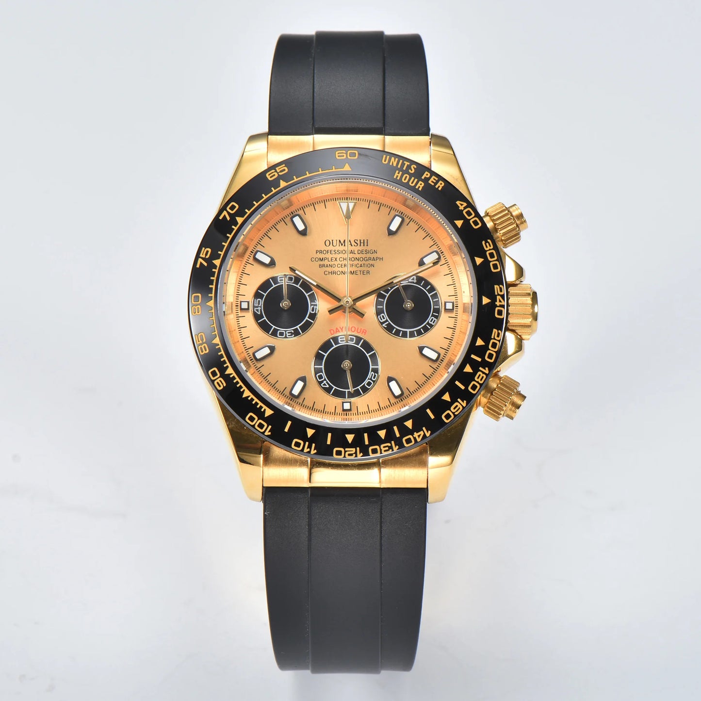 VK WATCH Luxury 39mm quartz Chronograph Business Watch Men's VK Series 63 Sport Sapphire Glass Gem dial Ceramic bezel insert