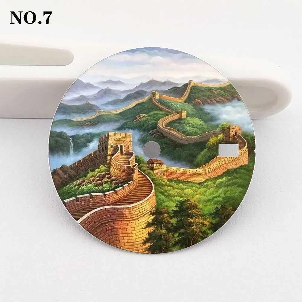 28.5mm NH35 dial from Beijing Great Wall Element Creative Color Printing Series is suitable NH35/36 movement watch accessories