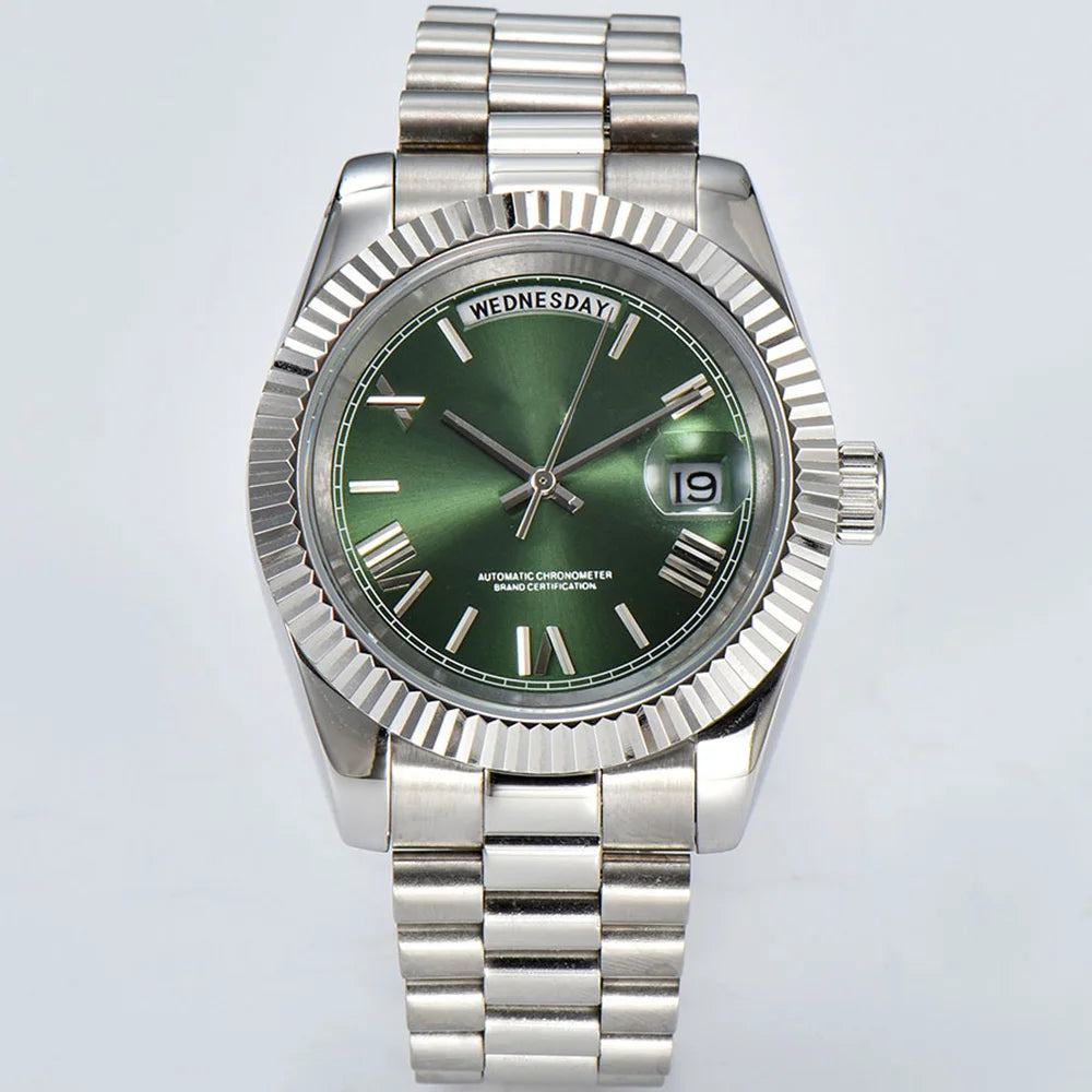watch 8285 watches for men automatic movement mechanical watches Stainless Steel Sapphire Glass Case Waterproof Watch mens watch