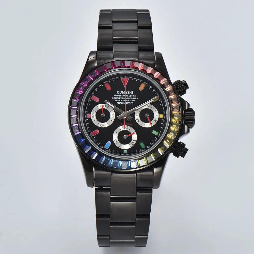 Men's VK63 Chronograph Watch Sapphire glass stainless steel waterproof case Luminous solid case Men's sports watch