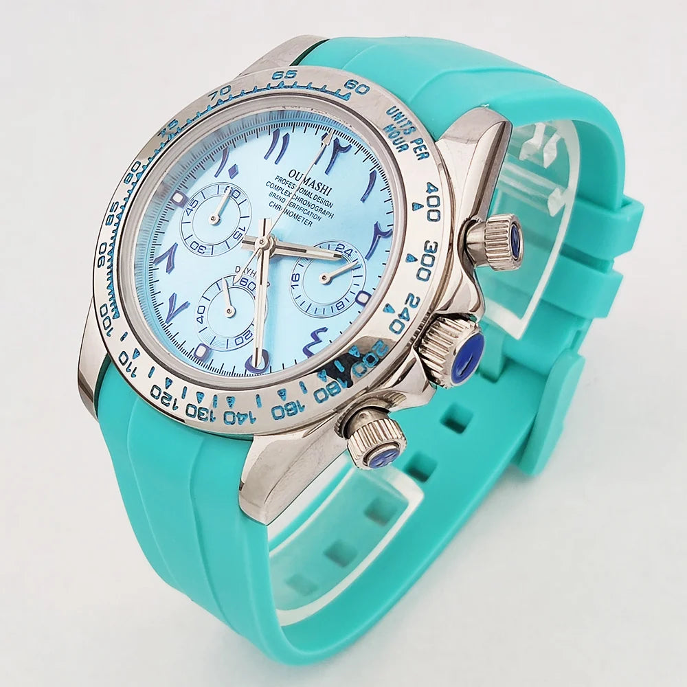 39.3mm VK Series 63 watch Men's watch Arabian Dial Men's watch Luxury Quartz watch VK63 Sport Chronograph Sapphire Glass watches