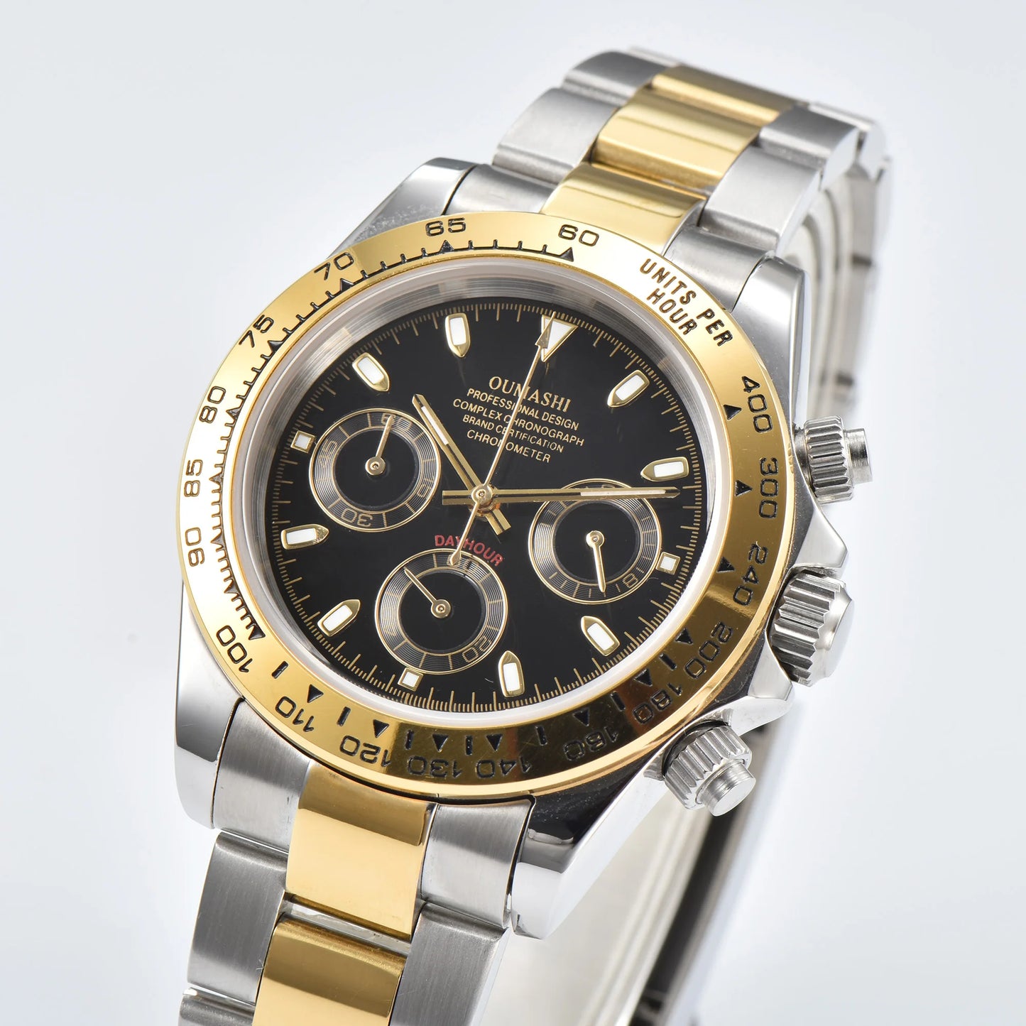 Luxury man 39.3mm quartz Chronograph Business Watch Men's VK Series 63 Sport Sapphire Glass Panda Dial Ceramic Bezel VK63 Watch